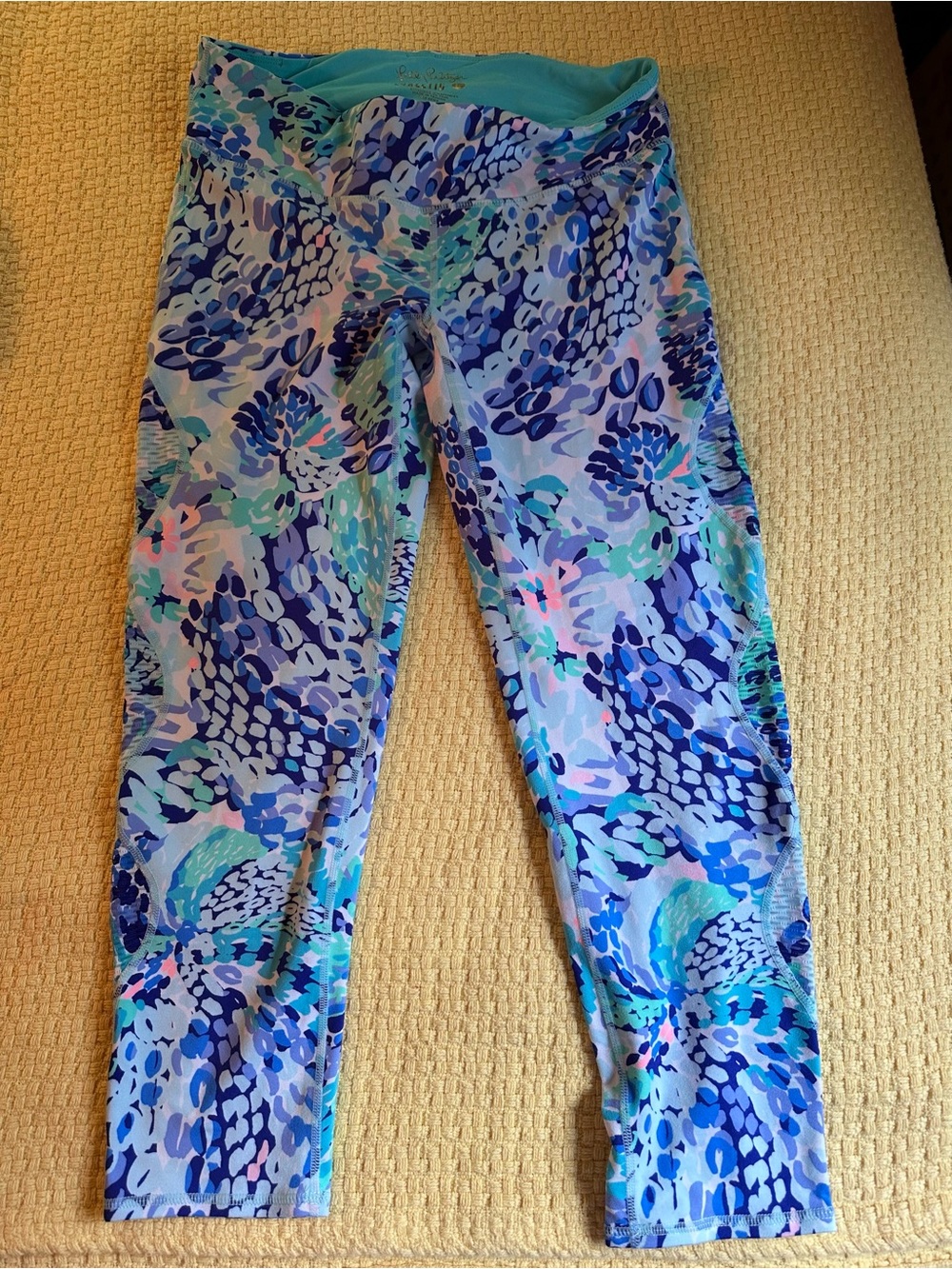 Lilly Pulitzer Blue Multi Printed Leggings
